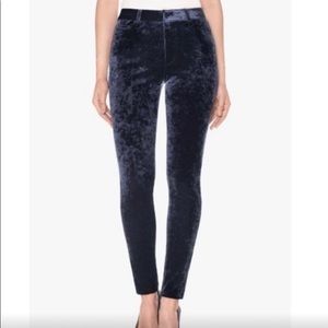 Velvet high rise skinny